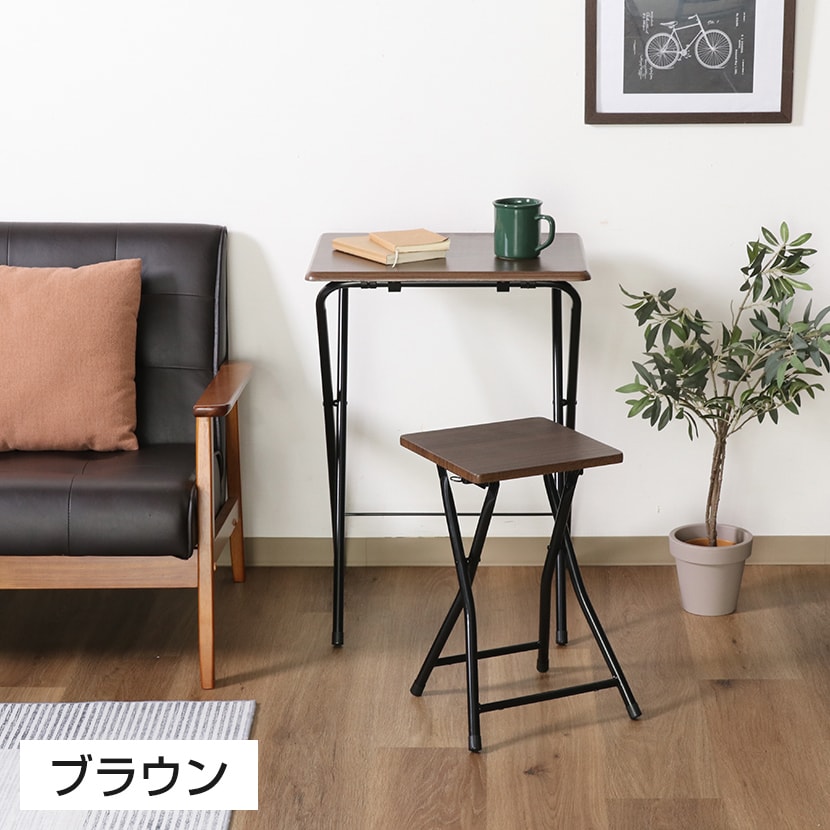 R.F　TNF 折りたたみ　テーブル と　チェアー 2点セット 送料無料】 コンパクトテーブル チェアーセット ルーキー 省スペース
