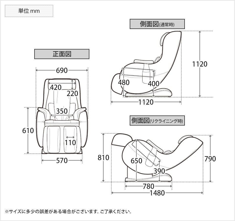 FJ-LS-500ZG-H 商品サイズ1