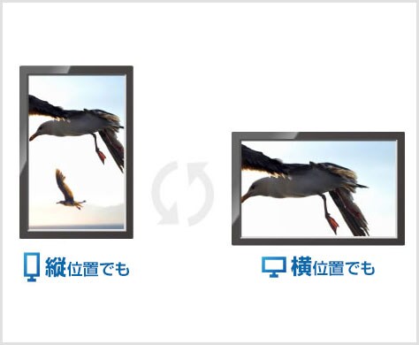 縦位置での使用も可能