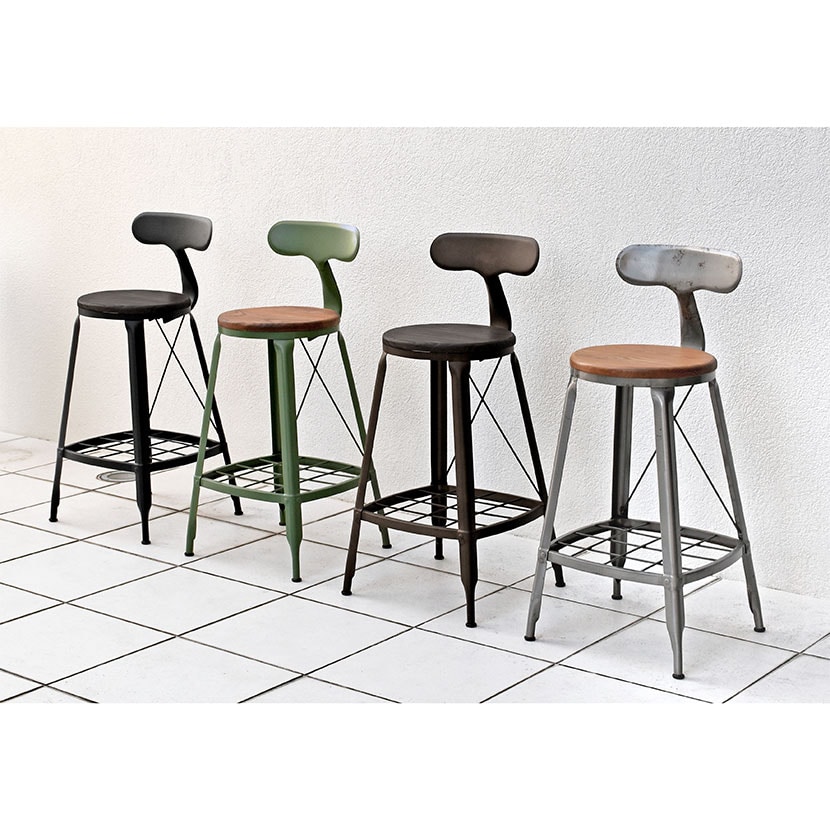 送料無料】 1281 HIGH CHAIR ハイチェア ダイニングチェア 収納付き