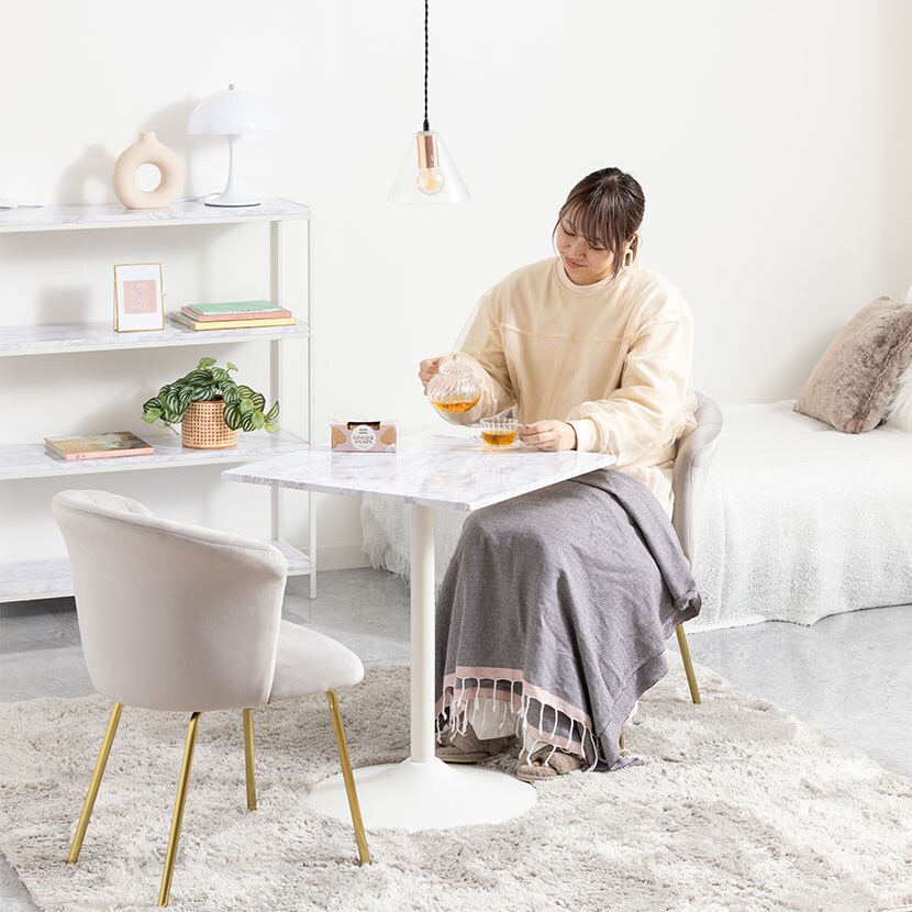 カフェテーブル　ダイナー　テーブル カフェテーブル 四角 ダイニングテーブル おしゃれ 幅75×高さ