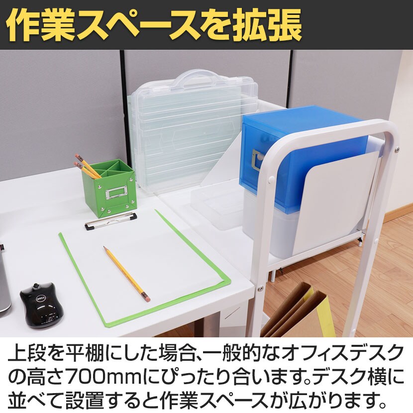 送料無料】 スチールラック 平棚傾斜棚自在 2段 YS-K22 幅580×奥行380