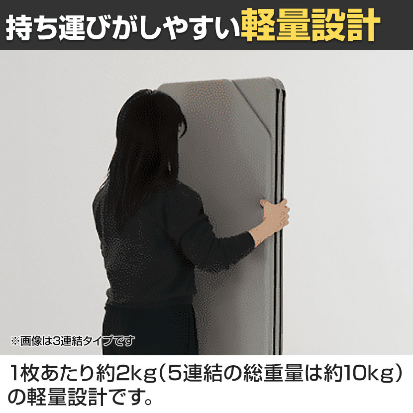 送料無料】 パーテーション クロスZIPスクリーン 5連 衝立