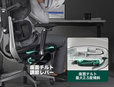 座面チルト
