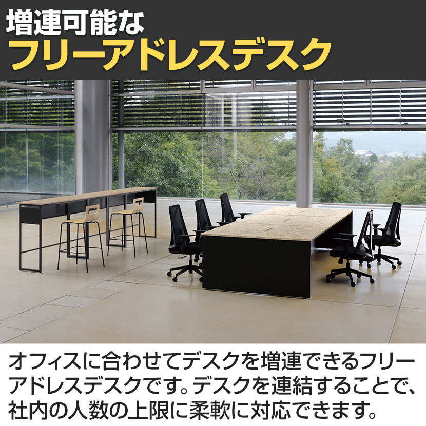 送料無料】 OSBワークデスク 基本セット フリーアドレスデスク OSB合板