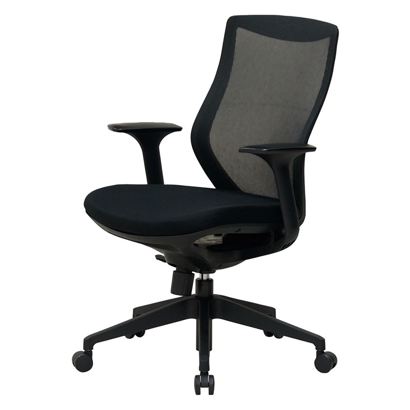 ブラックメッシュオフィスチェア オフィスチェア メッシュ いす おしゃれ 椅子 チェア テレワーク 在宅