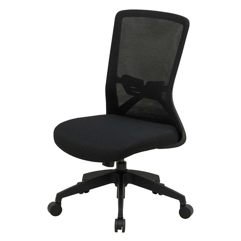 メッシュオフィスチェア 低座面390mm 背:メッシュ 通気性 ランバーサポート搭載 幅500×奥行530×座面高さ390〜465mm