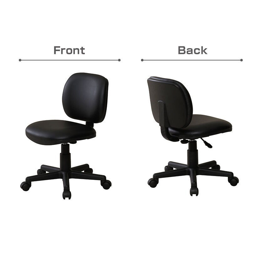 値下げ♪黒い合成皮革の椅子アーチ型背もたれ 値下げ♪黒い合成皮革の