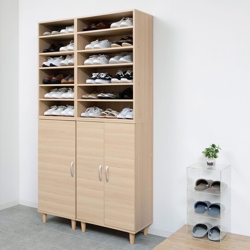 インテリア靴箱 シューズボックス 靴箱 下駄箱 【リアル 75HI】 幅75cm 奥行35cm 高さ