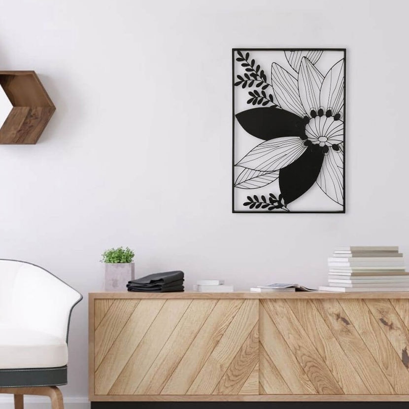 送料無料】 ウォールアートパネル 壁飾り デザイン アイアン フラワー