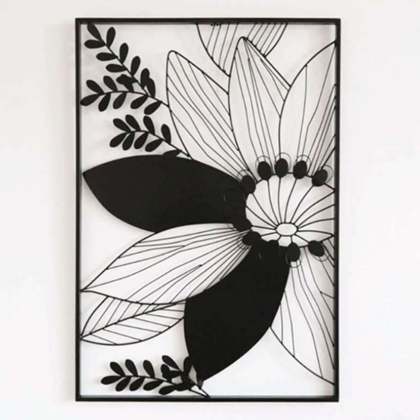 送料無料】 ウォールアートパネル 壁飾り デザイン アイアン フラワー