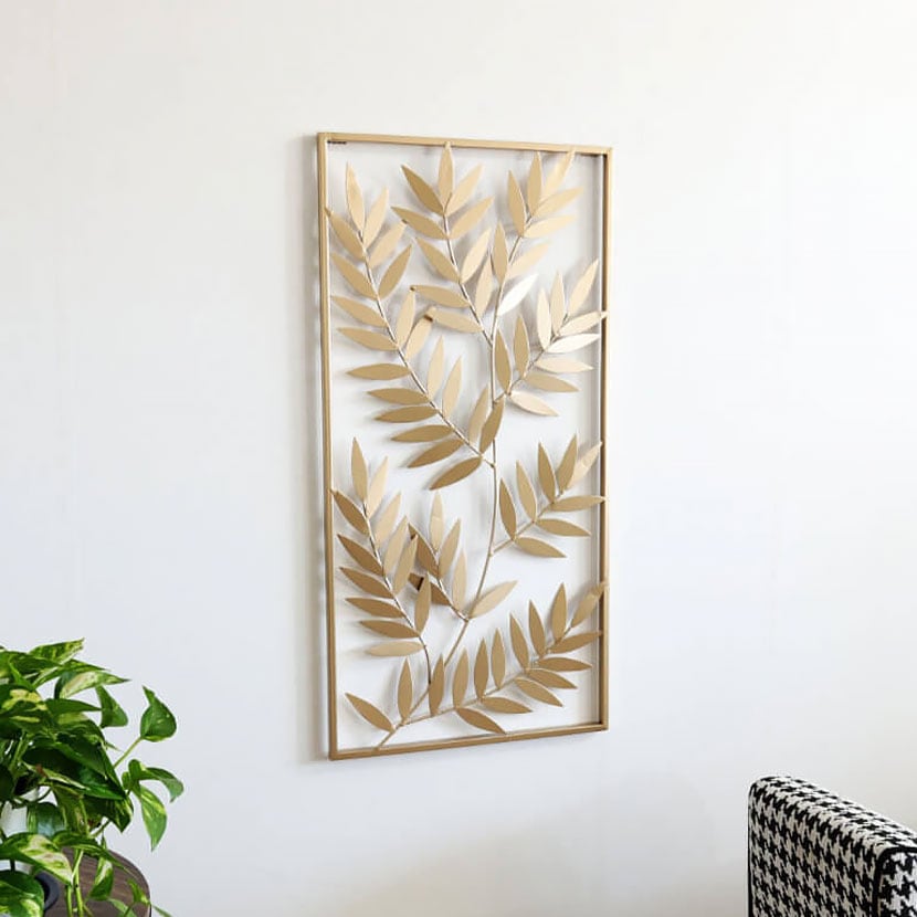 送料無料】 ウォールアート 壁飾り デザイン アイアン 葉 リーフ
