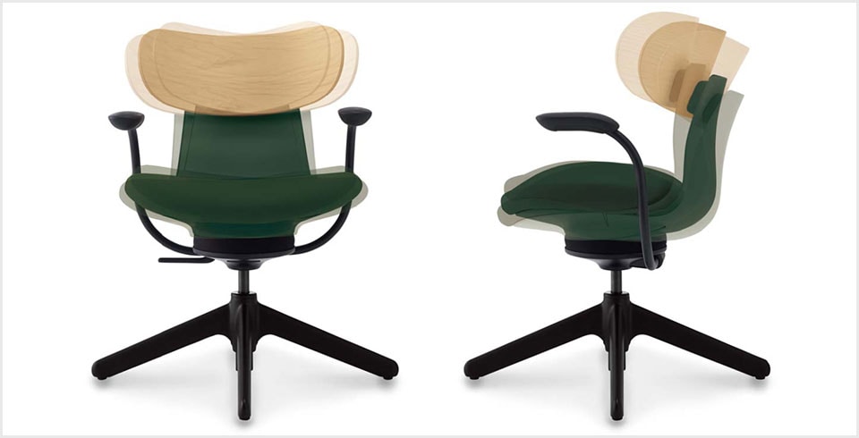 座るだけで、背骨をS字形状にサポート