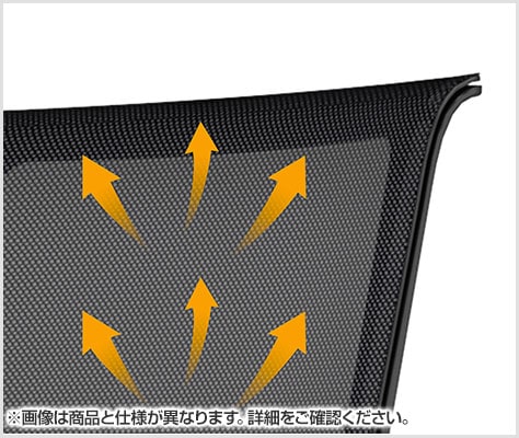 通気性の優れたメッシュ生地