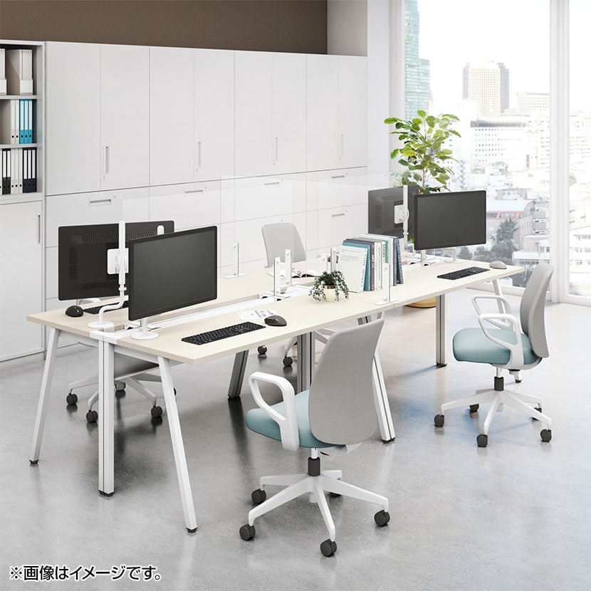 送料無料】 コクヨ リーン デスク 平机 センター引き出し付き 本体色