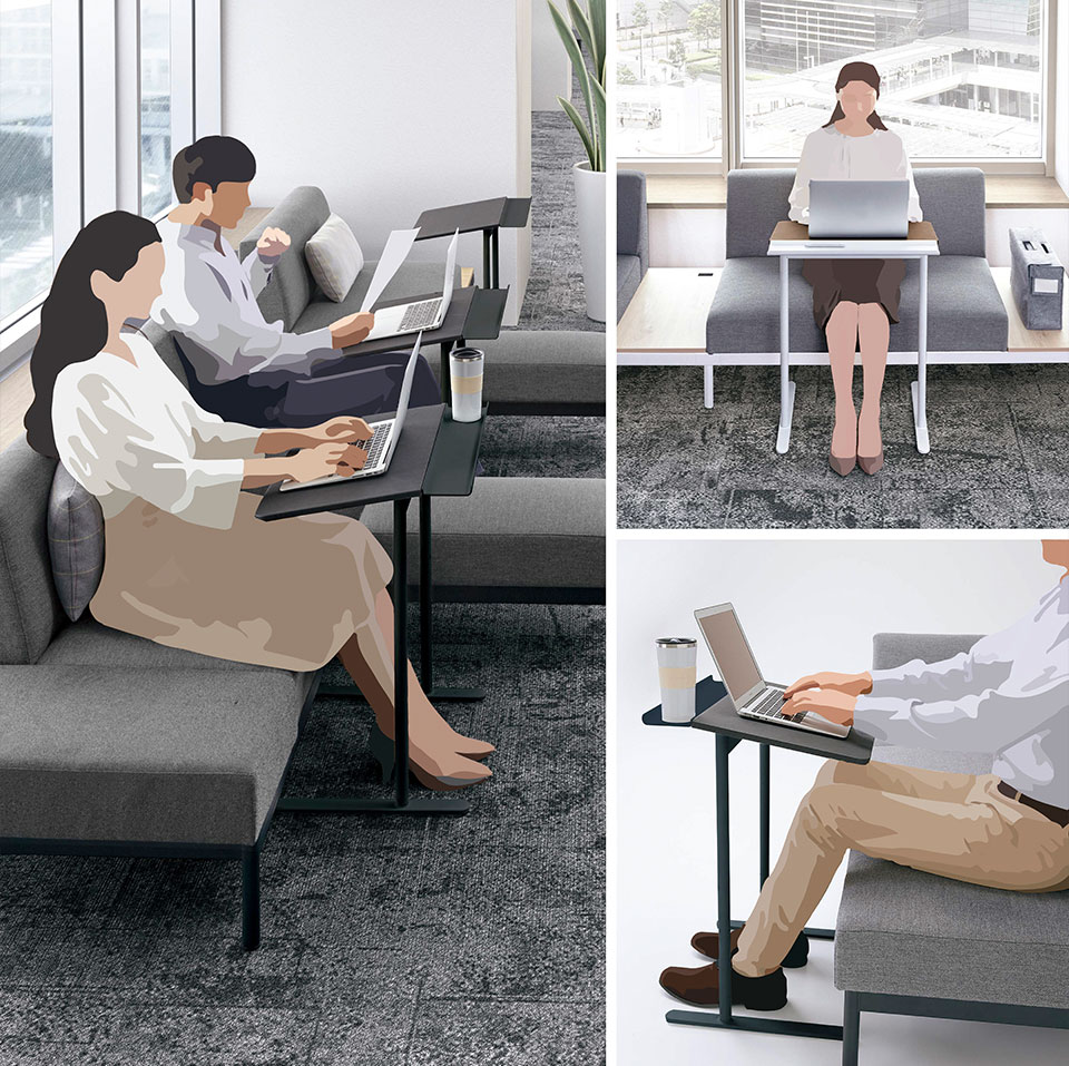 オフィスラウンジテーブル　ペルソ　フラッ LT-450FLE6AMU8N 20466497 送料無料 コクヨ kokuyo コクヨ(KOKUYO) ペルソ(Perso) パーソナルテーブル チルトタイプ