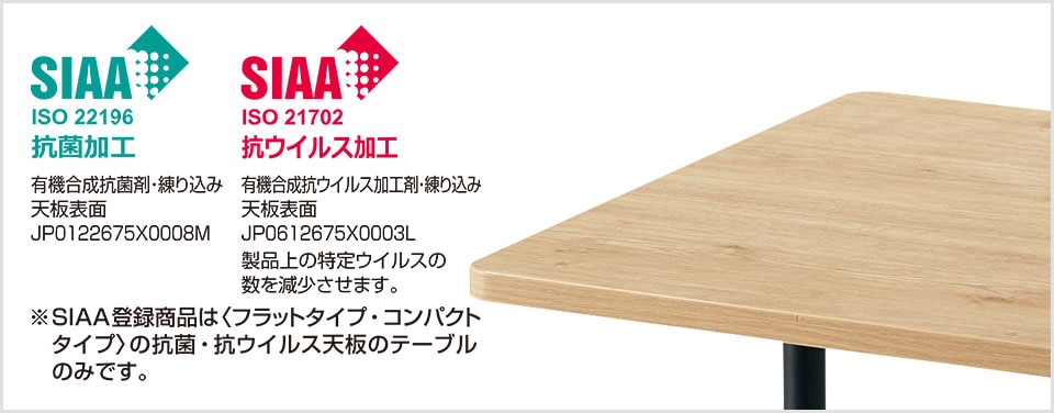 抗菌・抗ウイルスのメラミン天板