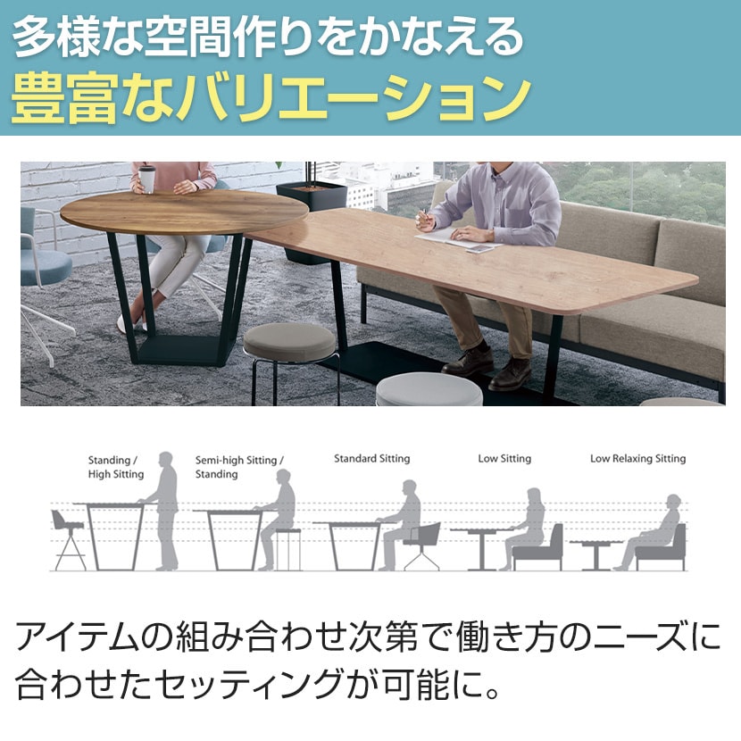 送料無料】 コクヨ リージョン ラウンジテーブル ボックス脚 ハイ
