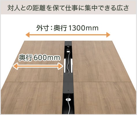 集中ができる広々とした天板