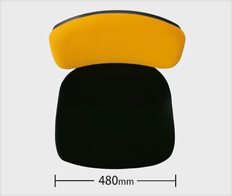 幅480mmのワイドボディ