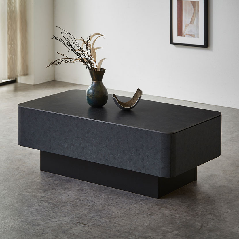 送料無料】 ローテーブル 大理石柄 日本製 セラミック 収納 引き出し