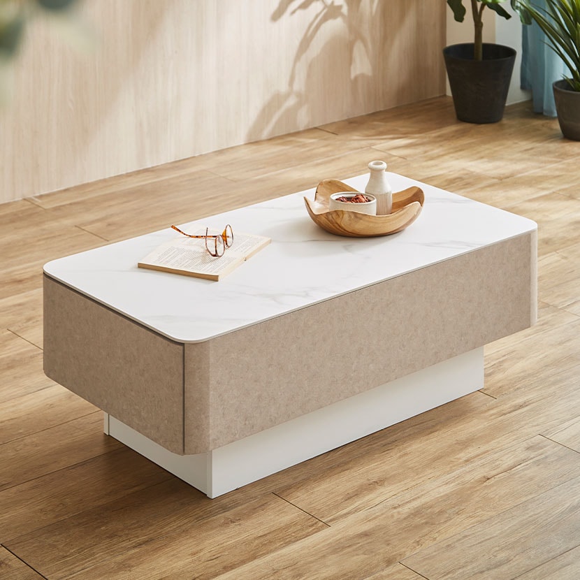 送料無料】 ローテーブル 大理石柄 日本製 セラミック 収納 引き出し