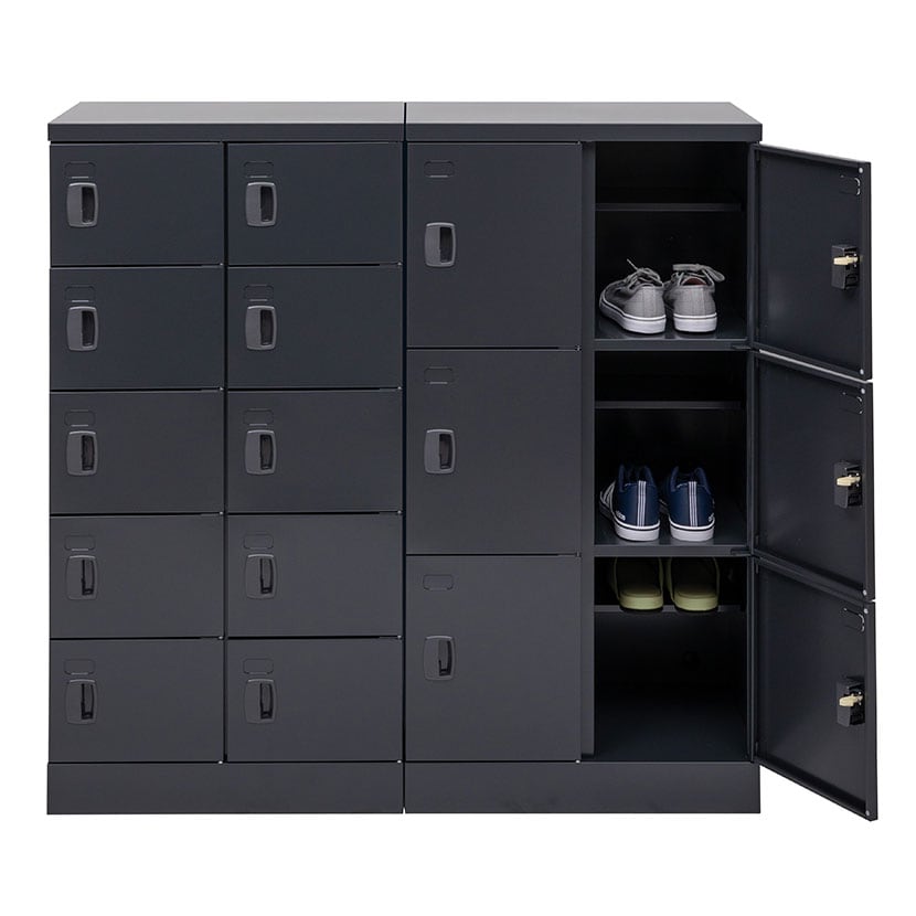 室内家具 スリッパ シューズ収納箱 下駄箱 送料無料】 スチール スリッパ&シューズロッカー 下駄箱