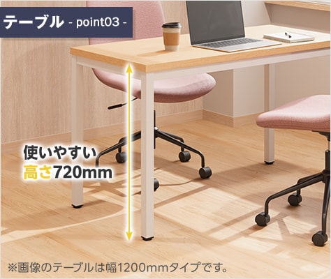 作業しやすい高さ720mm