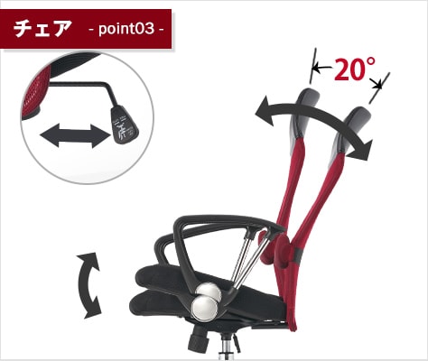 背・座一体型ロッキングでリラックス