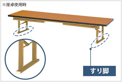 脚の跡が残りにくいすり脚