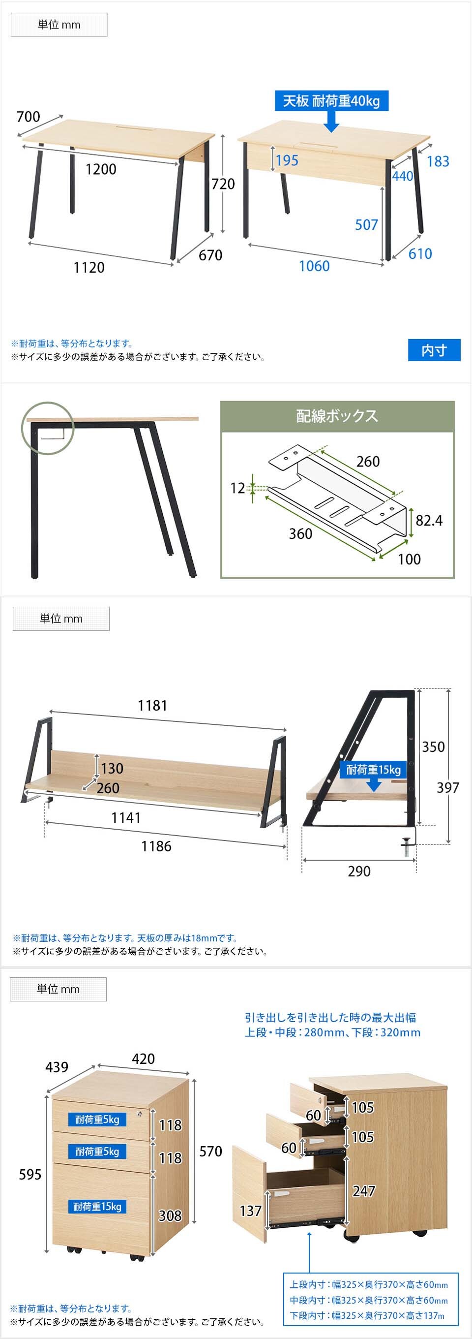 OC-AL-DKTWS1271 商品サイズ1
