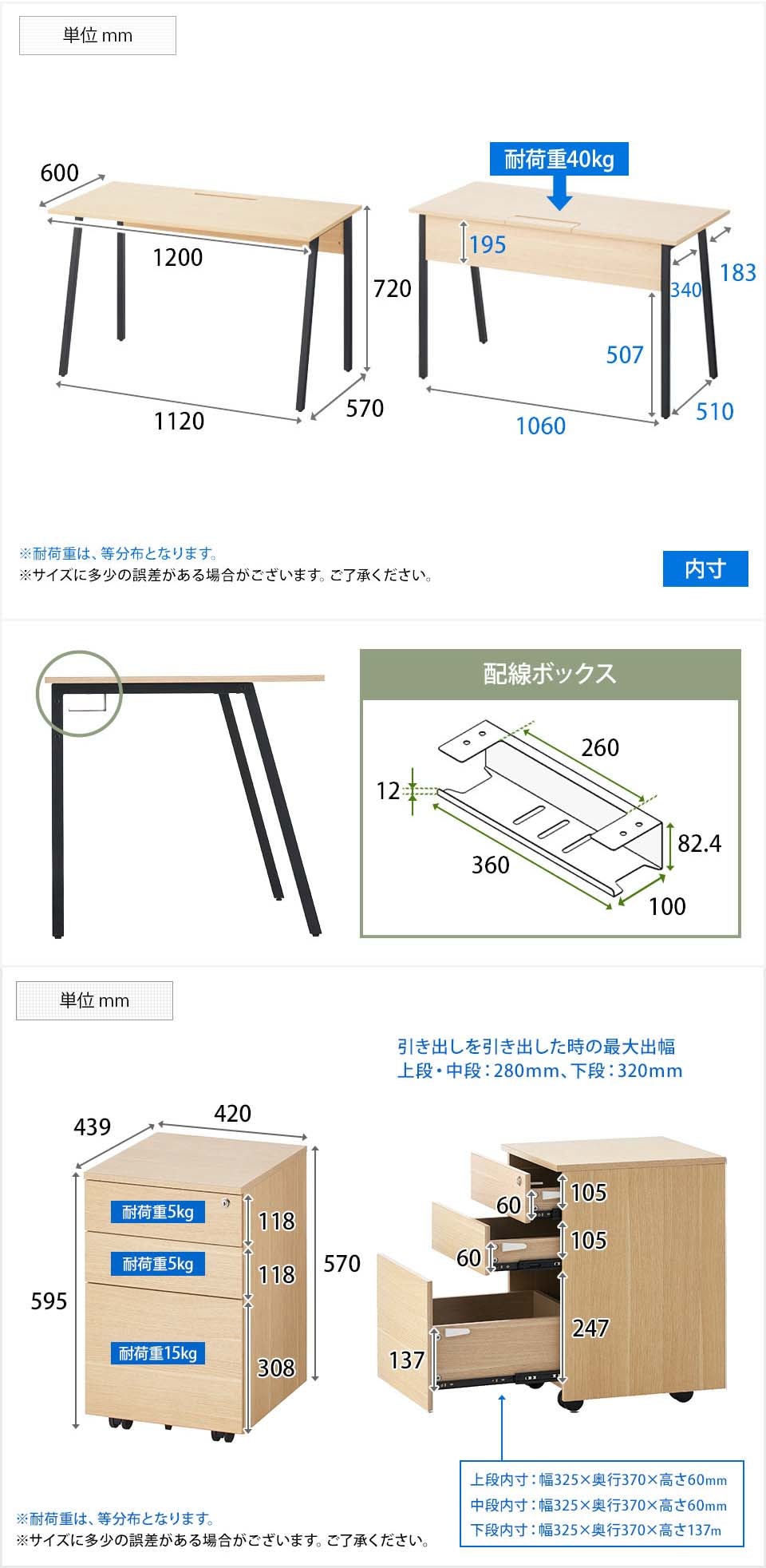 OC-AL-DKWS126 商品サイズ1