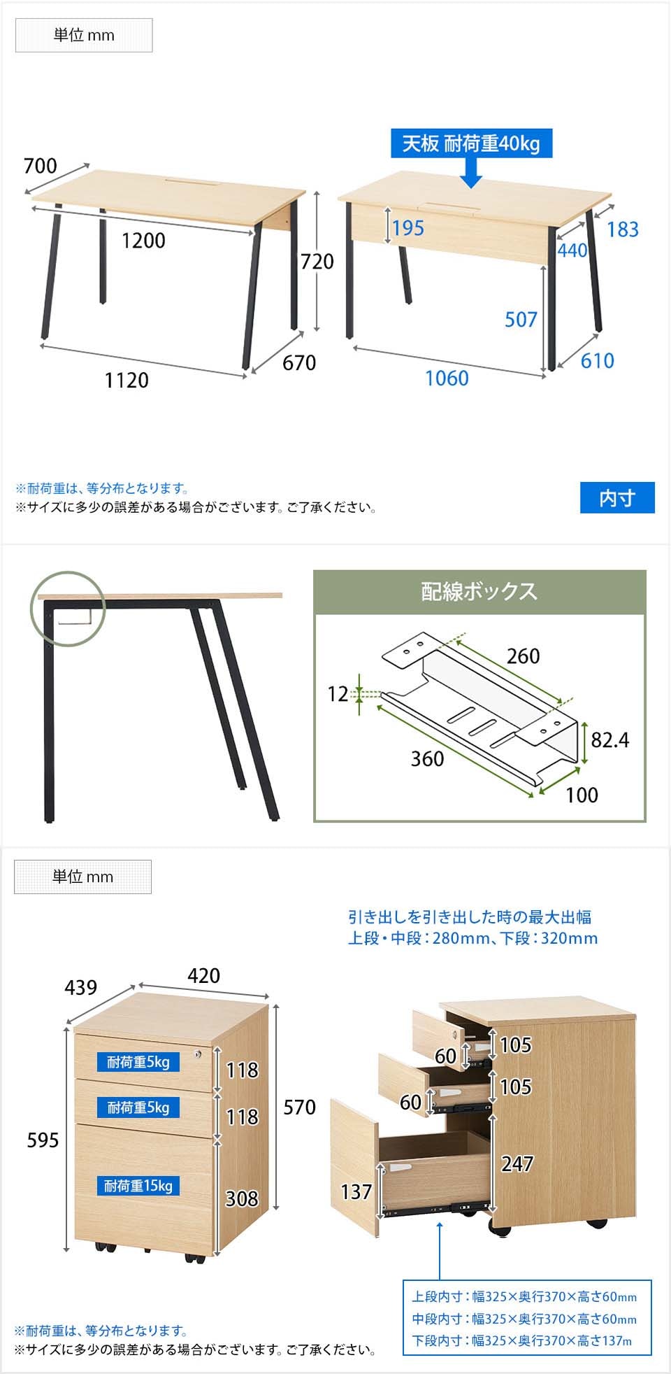 OC-AL-DKWS127 商品サイズ1
