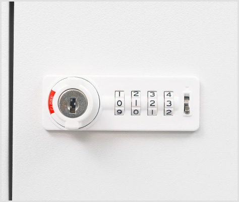 カギが不要なダイヤル錠タイプ