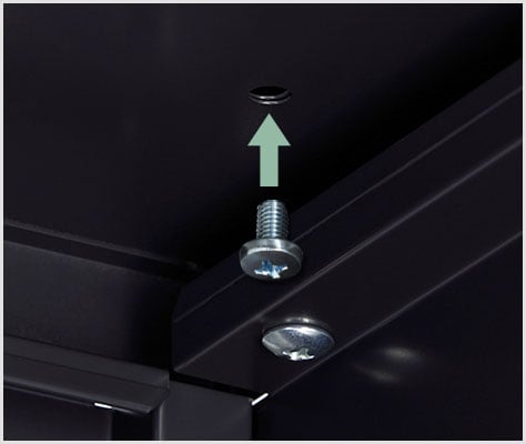 連結用金具で上下をしっかり固定