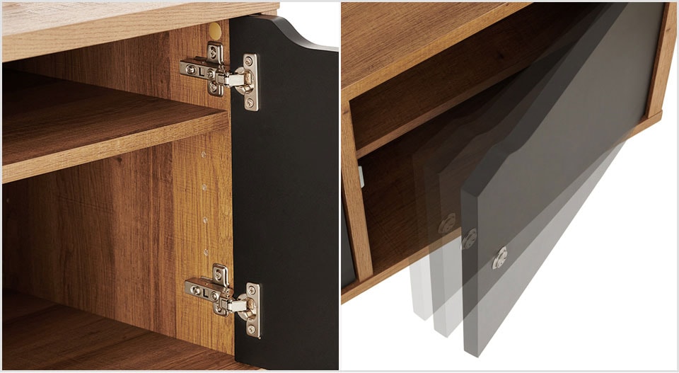 衝撃音とキズを防止!扉が静かに閉まるソフトクローズ機構