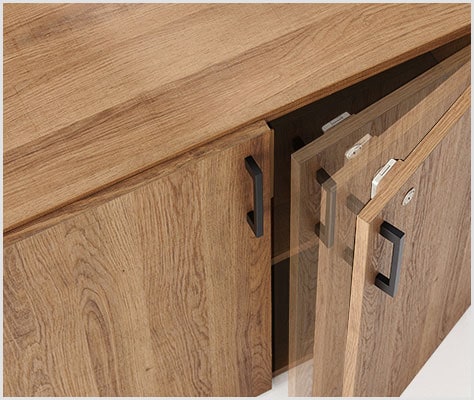 扉が静かに閉まるソフトクローズ機能