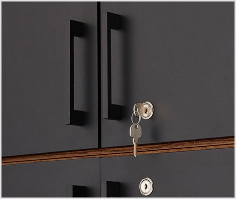 鍵付き扉でセキュリティ性アップ