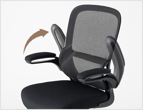 2役をこなす、跳ね上げ式の可動アーム