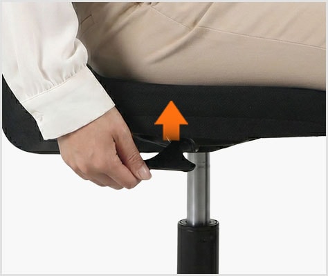 レバーでカンタン座面昇降