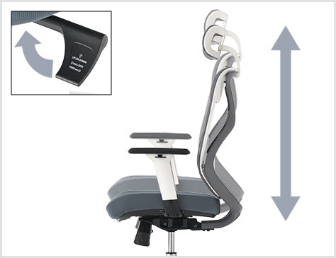 レバーでラクラク上下昇降