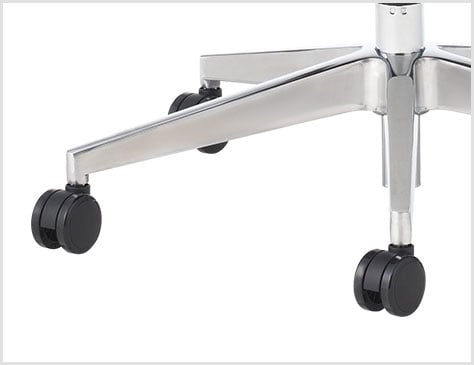 高級感のある光沢が美しいアルミ脚