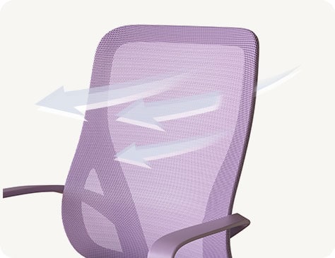 蒸れにくく快適なメッシュ素材