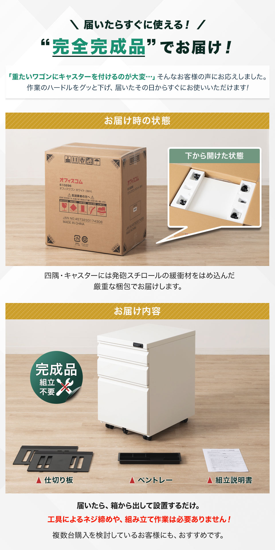 完全完成品でお届け