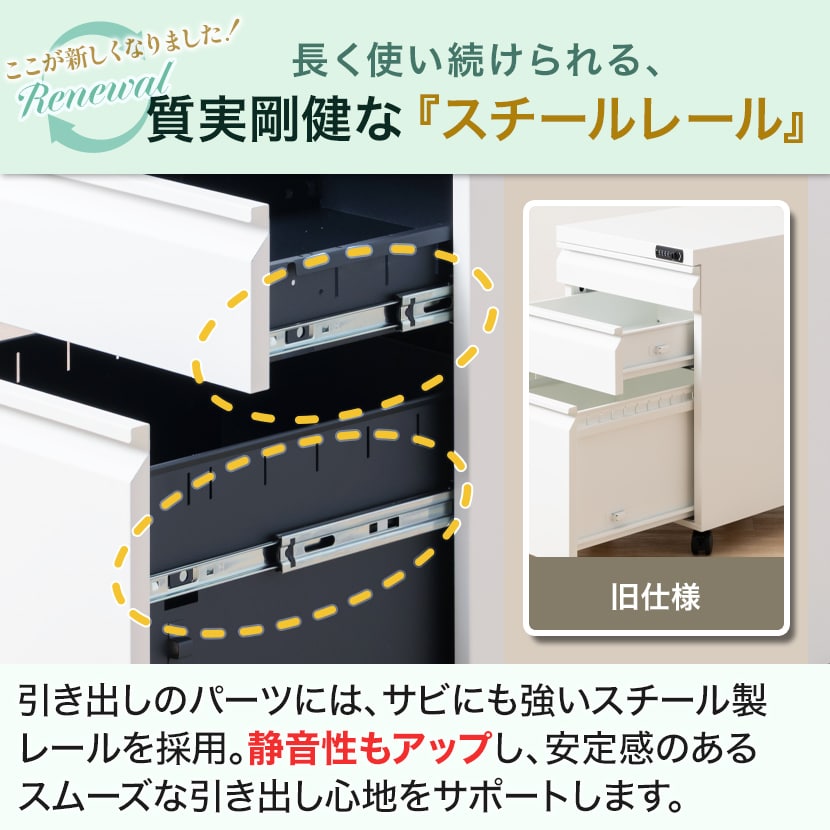 送料無料】 オフィスワゴン サイドワゴン デスクワゴン 3段 ダイヤル錠
