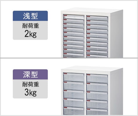 小物や書類の収納に十分な耐荷重