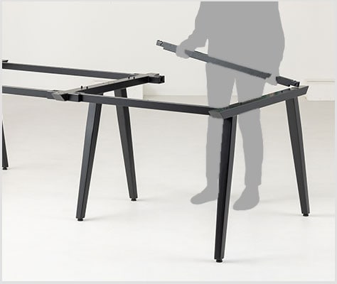 設置場所で省スペース組み立て