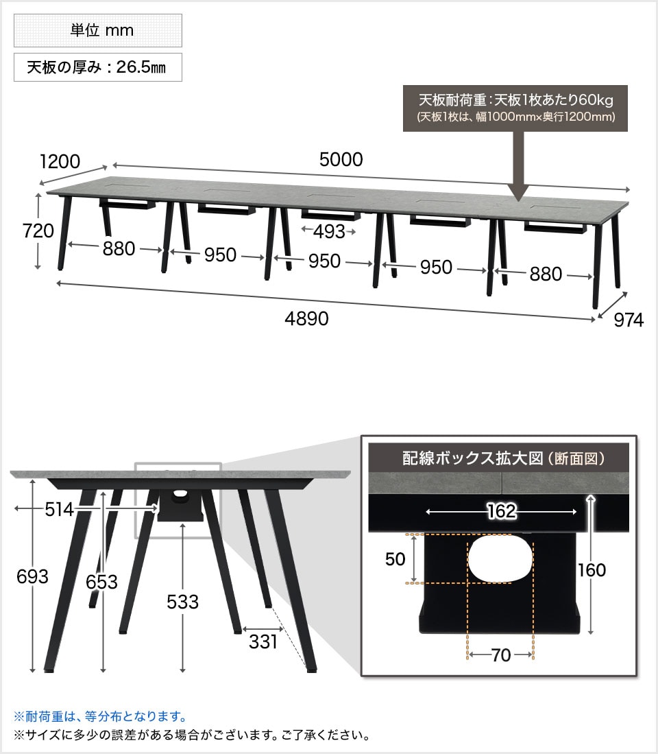 OC-FD-EXG5012D 商品サイズ1