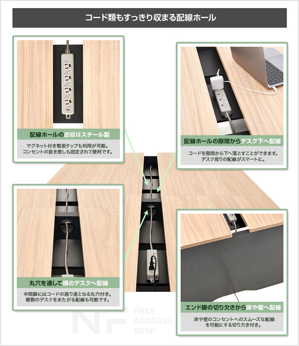 実際のオフィス環境をイメージ。使いやすさを重視した機能的な設計