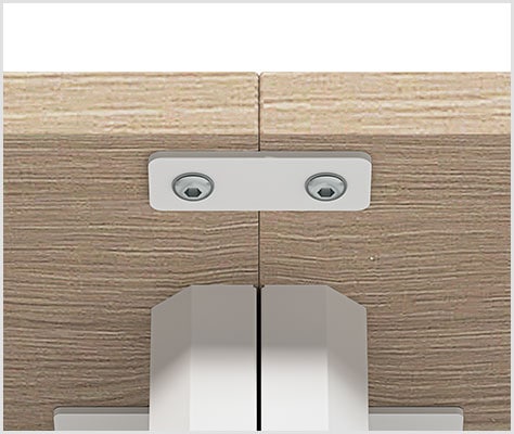 ボルト固定でしっかり連結